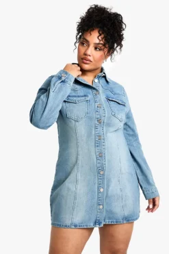 Plus Western Denim Shirt Dress | Nasty Gal