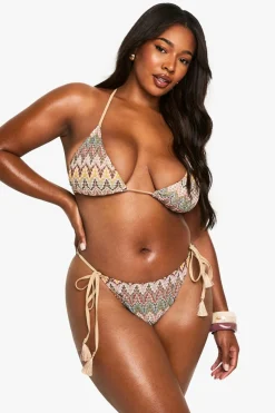 PLUS ZIG ZAG KNITTED BIKINI | Nasty Gal