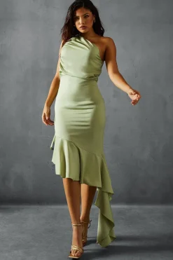 Premium Asymmetric Frill Hem Bridesmaid Dress | Nasty Gal