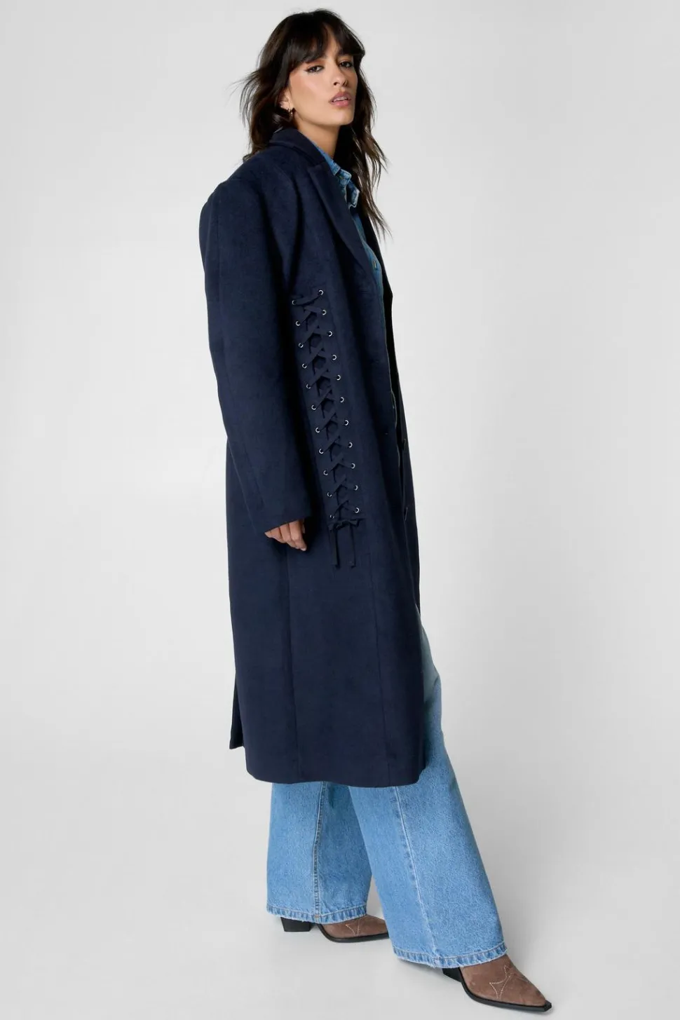 Premium Corseted Detail Tailored Coat | Nasty Gal