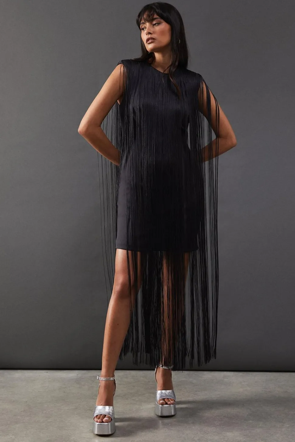 Premium Fringe Sleeveless Mini Dress | Nasty Gal