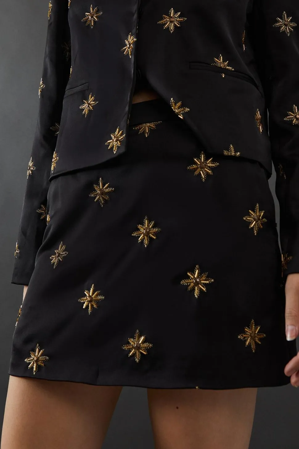 Premium Hand Embroidered Celestial Mini Skirt | Nasty Gal