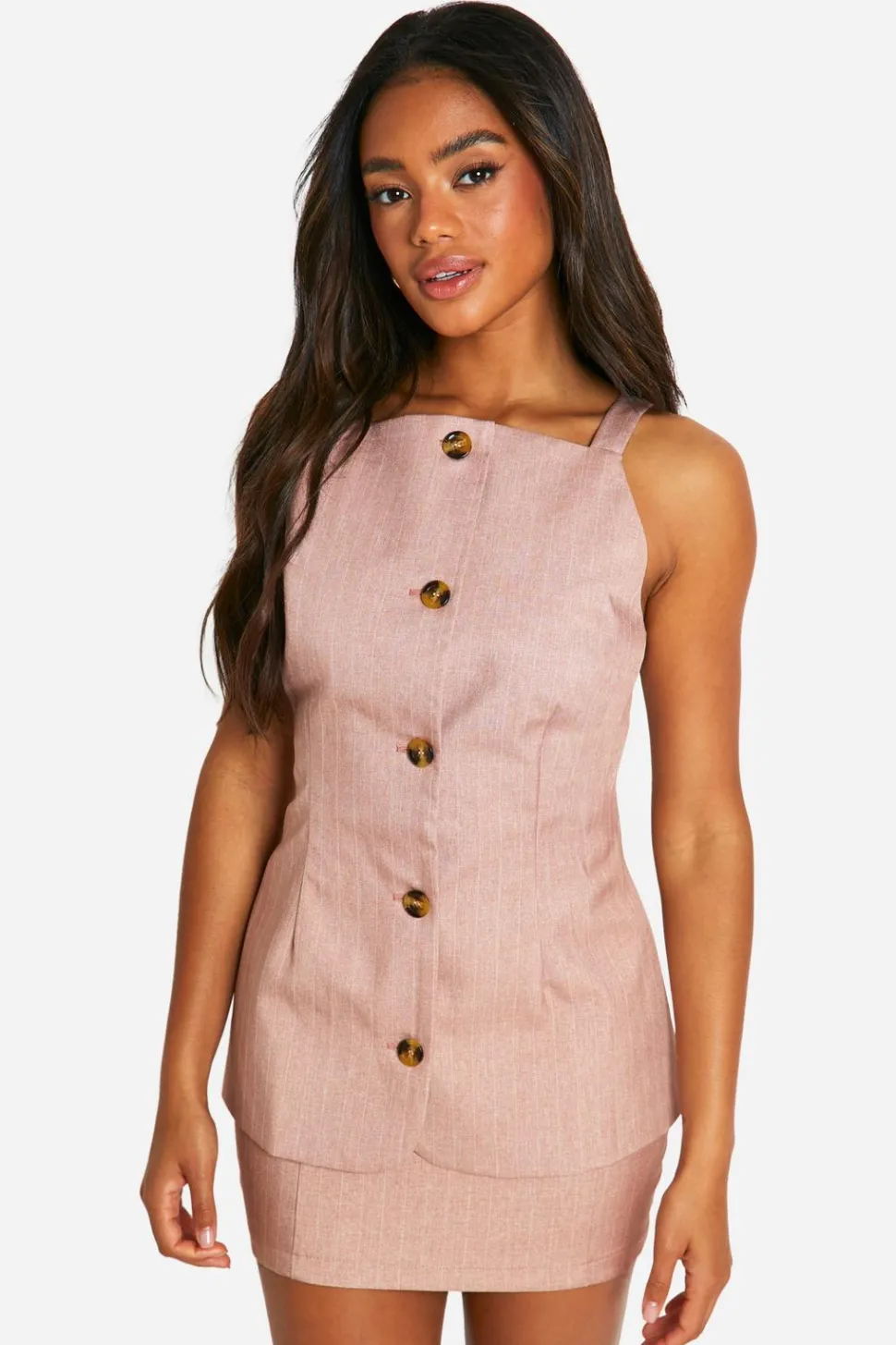 Premium Pinstripe Longline Waistcoat | Nasty Gal