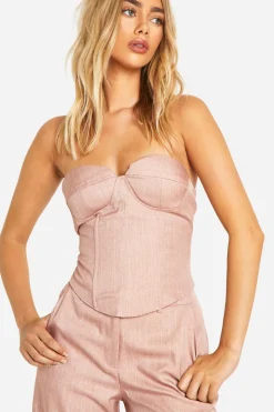 Premium Pinstripe Sweetheart Corset | Nasty Gal