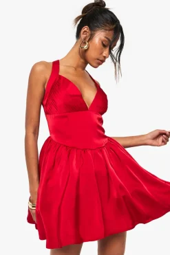 Premium Ruched Cup Volume Mini Dress | Nasty Gal