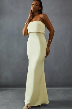 Premium Satin Bandeau Overlay Bridesmaid Dress | Nasty Gal