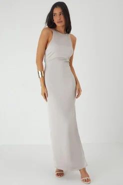 Premium Satin Racer Open Back Bridesmaid Dress | Nasty Gal
