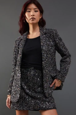Premium Sequin Boucle Blazer | Nasty Gal