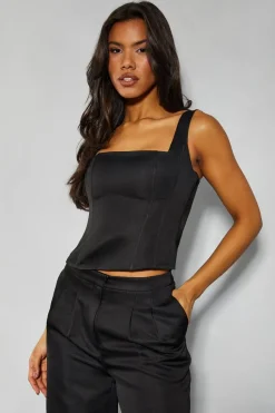 Premium Square Neck Longline Corset Top | Nasty Gal