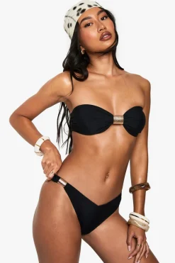 Premium Swim Hammered Trim V Front Bikini Bottom | Nasty Gal