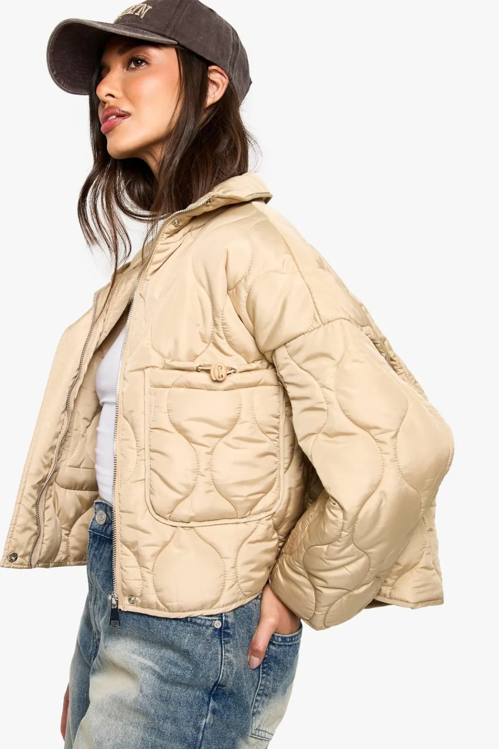 Quilt Detail Padded Jacket | Nasty Gal