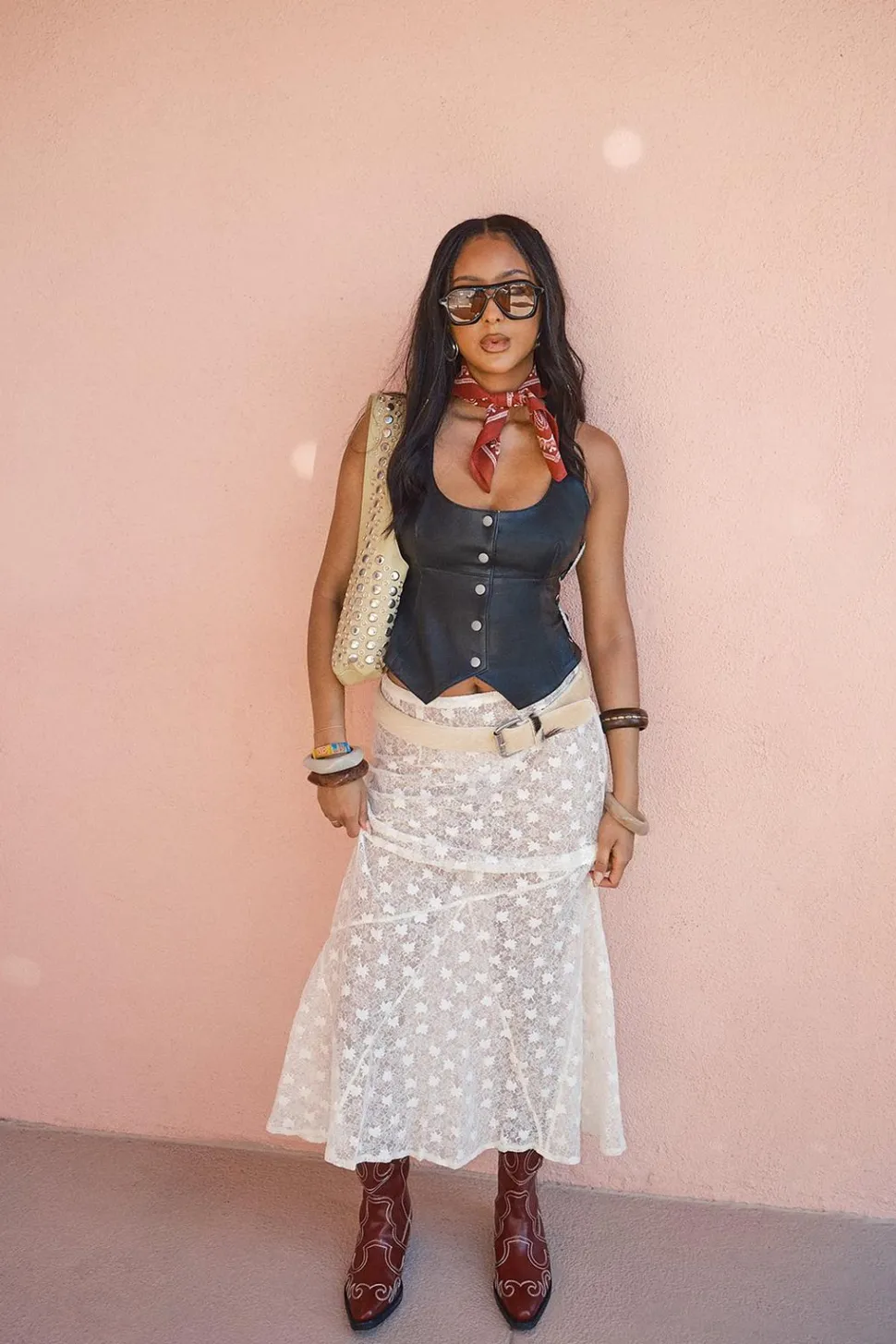 Real Leather Buckle Detail Western Vest | Nasty Gal