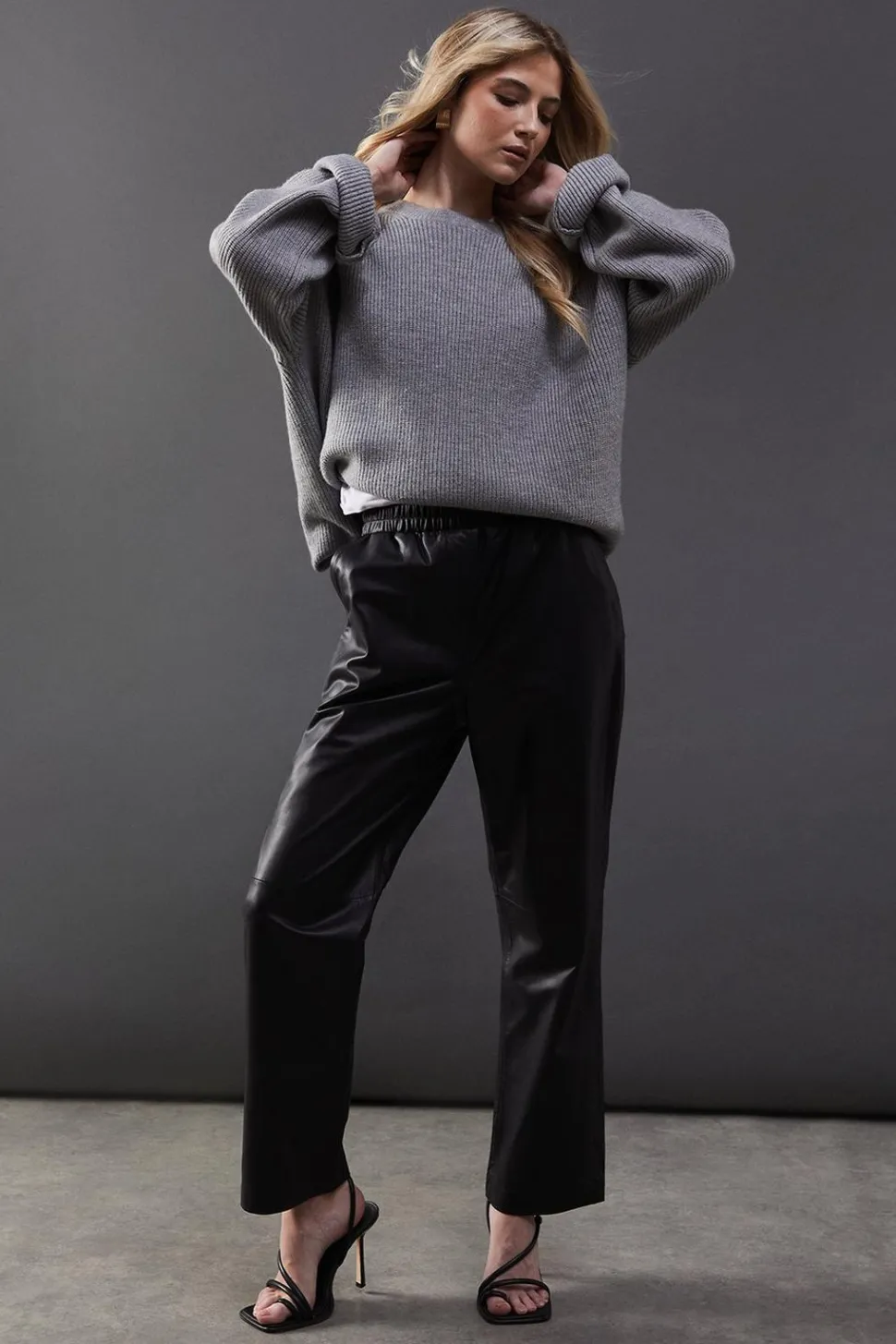 Real Leather Straight Leg Jogger | Nasty Gal