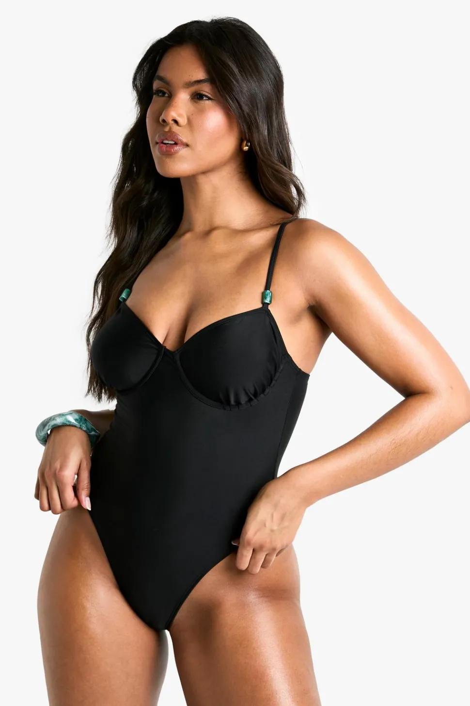 Resin Trim Swimsuit | Nasty Gal