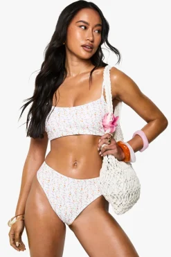 Reversible Ditsy Floral High Waisted Bikini Bottoms | Nasty Gal