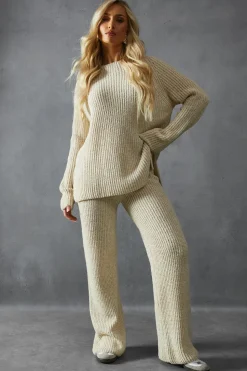 Rib Knit High Neck Jumper & Trouser Co-ord | Nasty Gal