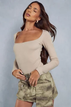 Ribbed Square Neck Bodysuit | Nasty Gal