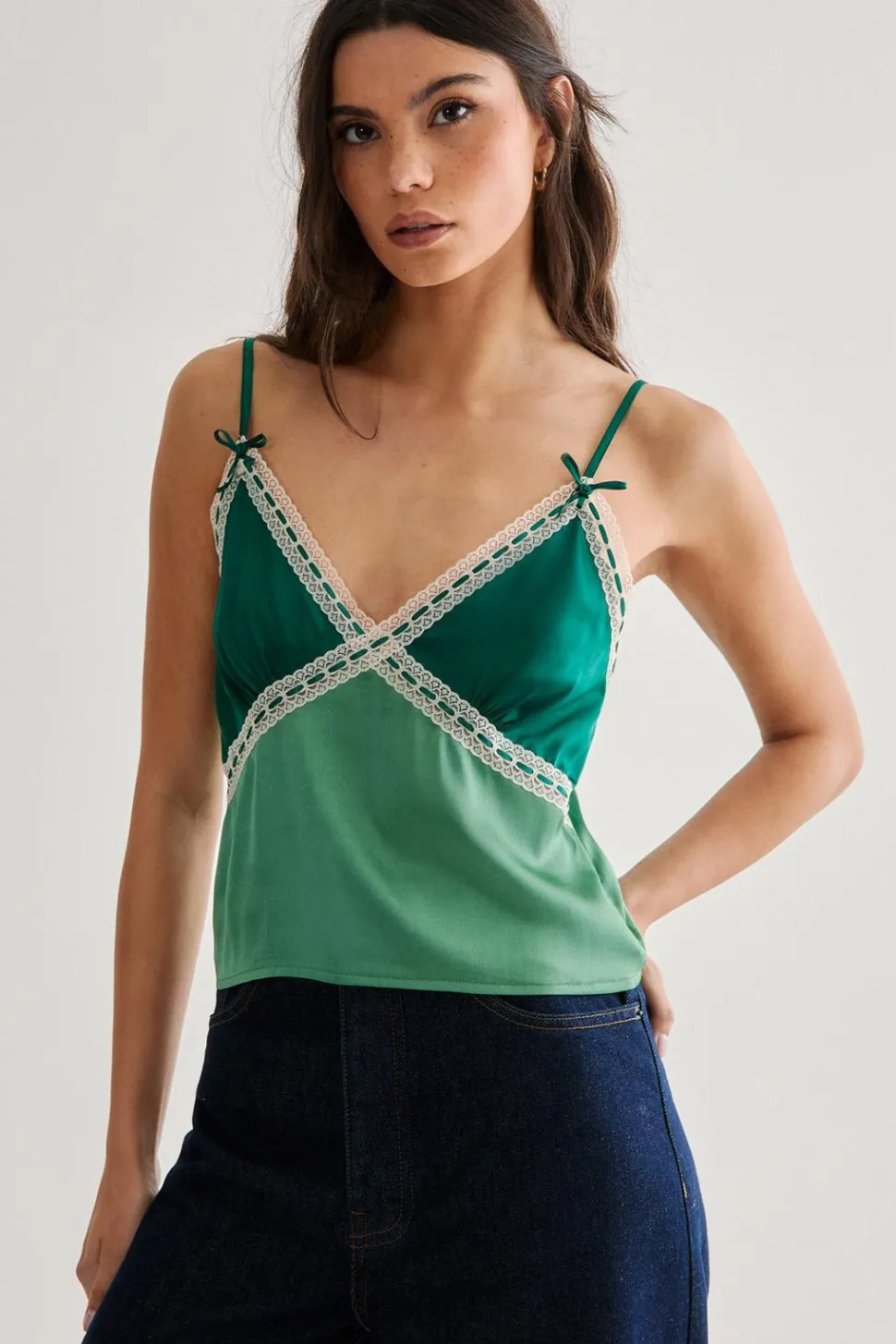 Ribbon Trim Satin Cami Top | Nasty Gal