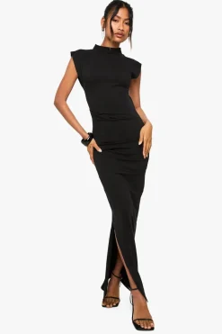 Ruched High Neck Midaxi Dress | Nasty Gal