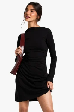 Ruched Side T-shirt Mini Dress | Nasty Gal