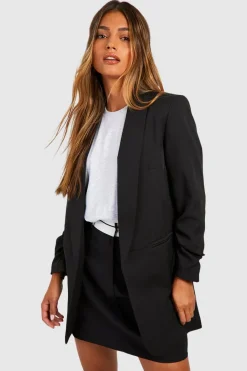 Ruched Sleeve Tailored Blazer | Nasty Gal