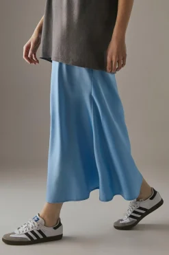 Satin Bias Midi Skirt | Nasty Gal