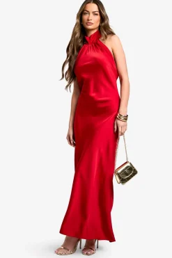 Satin Drape Maxi Dress | Nasty Gal