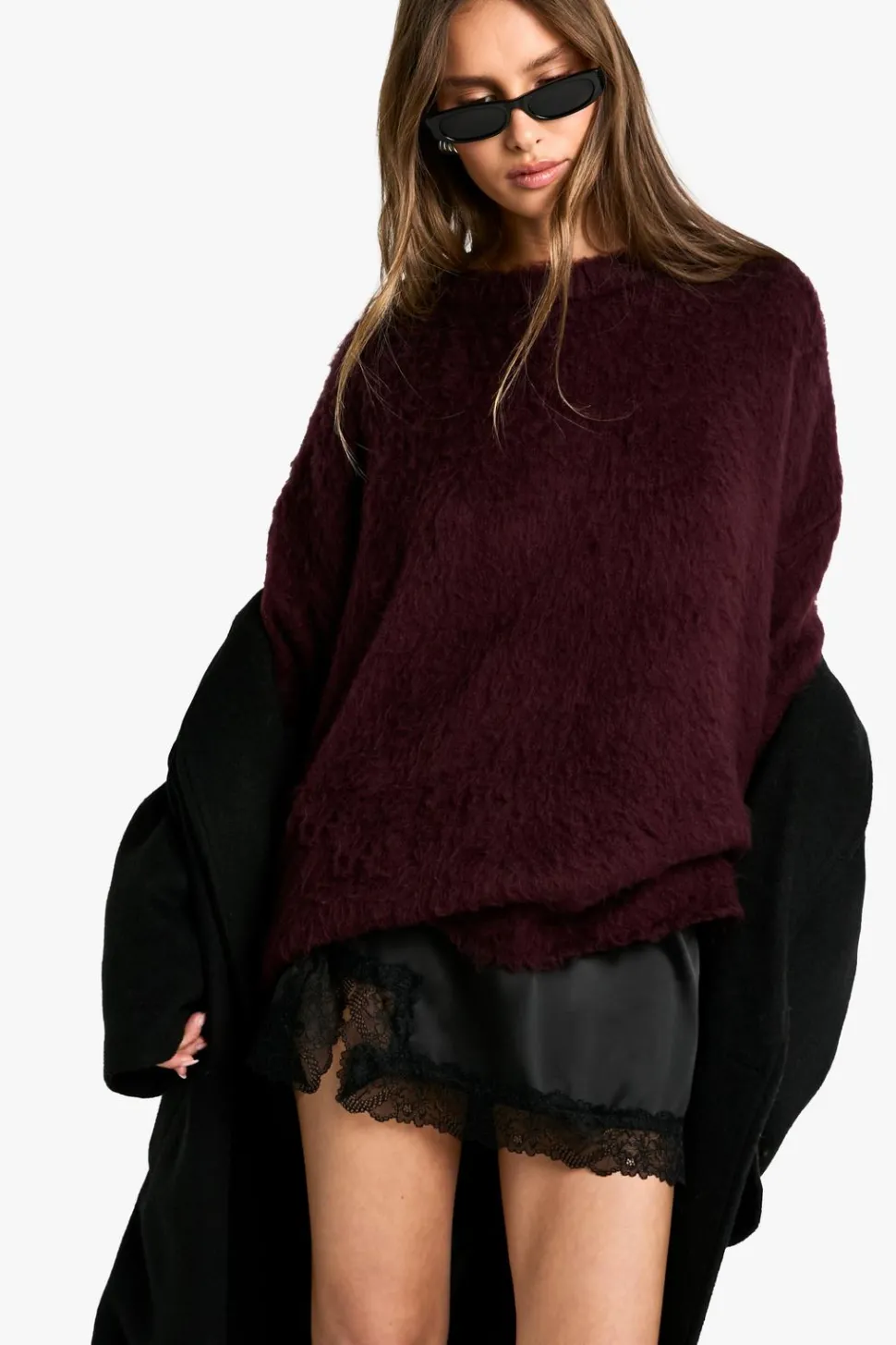 Satin Lace Trim Mini Skirt | Nasty Gal