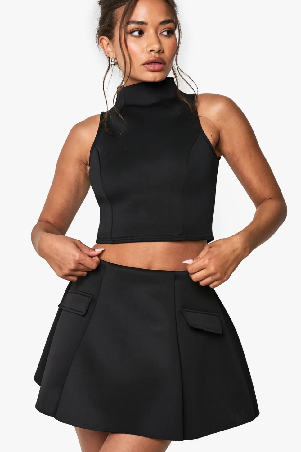 Scuba High Neck Sleeveless Top | Nasty Gal