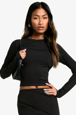 Sculpting Slinky Crew Neck Long Sleeve Top | Nasty Gal