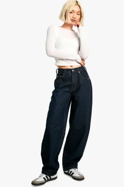 Seam Detail Tapered Denim Jean | Nasty Gal