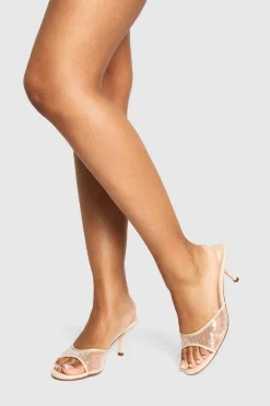 Sequin Heeled Mules | Nasty Gal