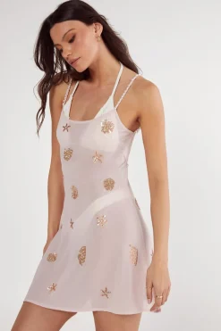 Shell and Starfish Tie Side Mini Beach Dress | Nasty Gal