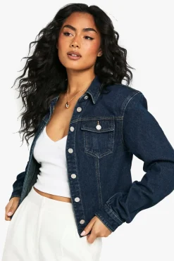 Shoulder Pad Detail Denim Jacket | Nasty Gal
