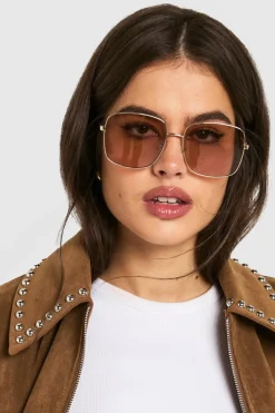 Silver Frame Oversized Sunglasses | Nasty Gal