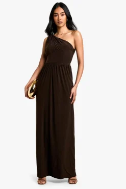 Slinky Asymmetric Maxi Dress | Nasty Gal