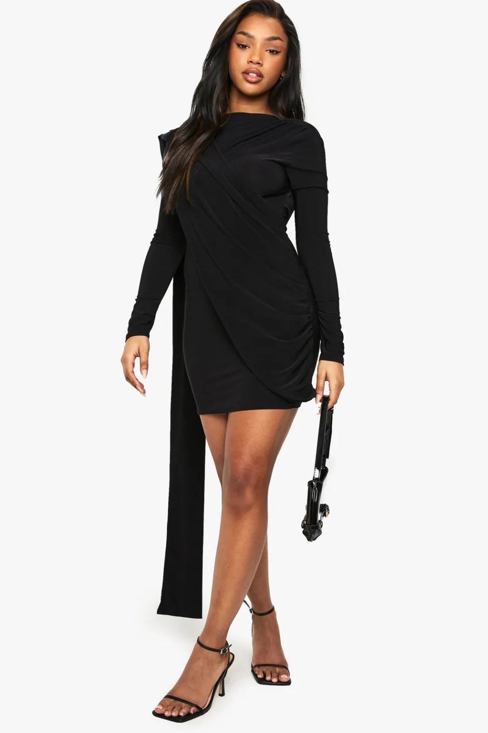 Slinky Drape Backless Mini Dress | Nasty Gal