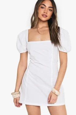 Square Neck Cotton Mini Dress | Nasty Gal