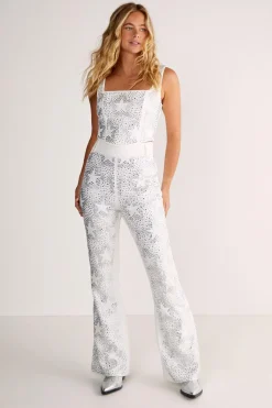 Star Diamante Tailored Flare Trousers | Nasty Gal