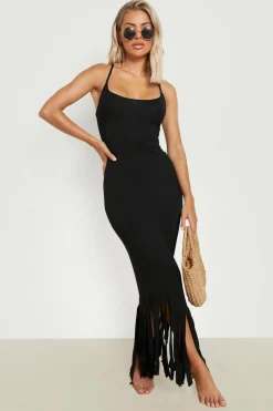 Strappy Tassel Maxi Beach Dress | Nasty Gal