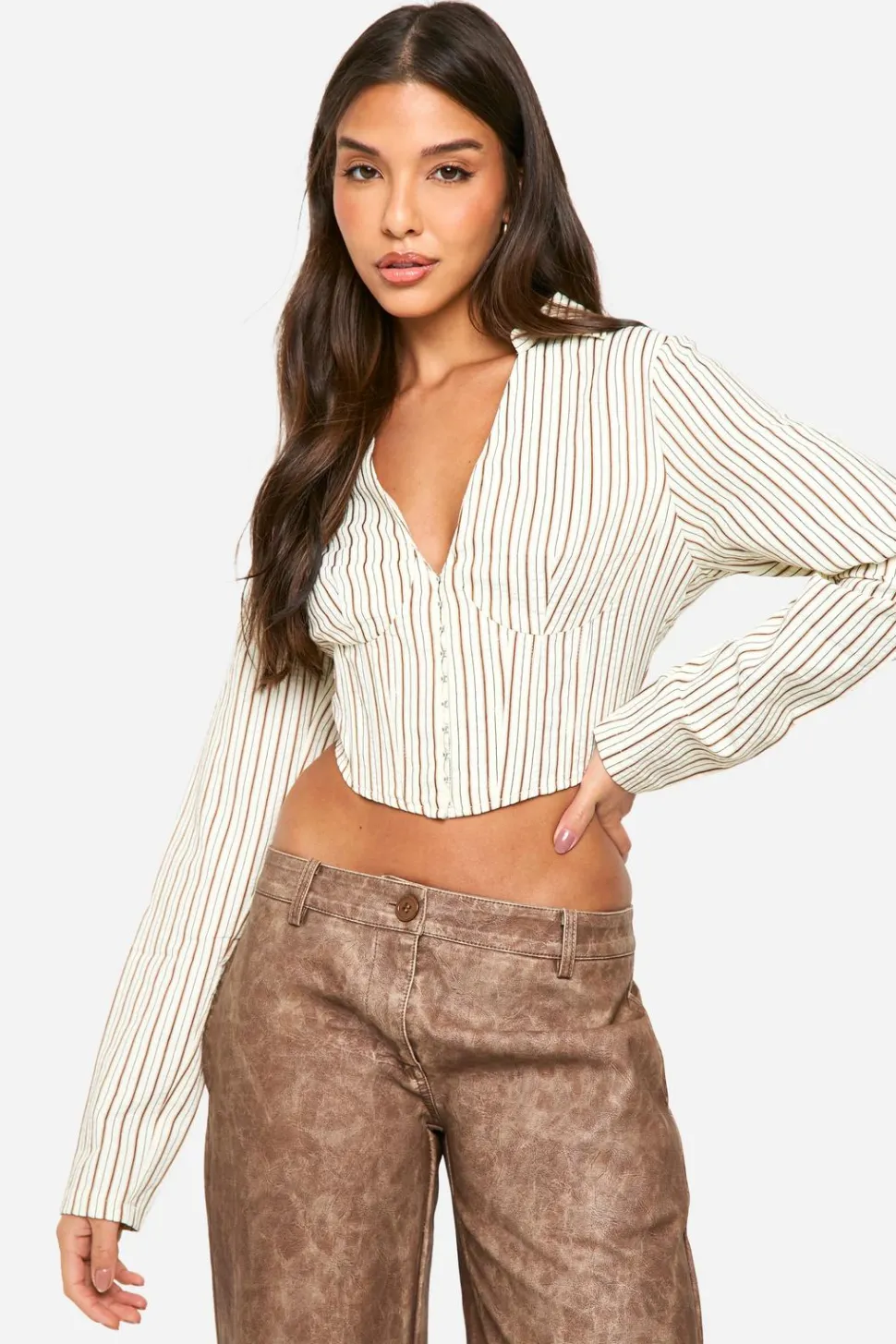 Stripe Corset Shirt | Nasty Gal