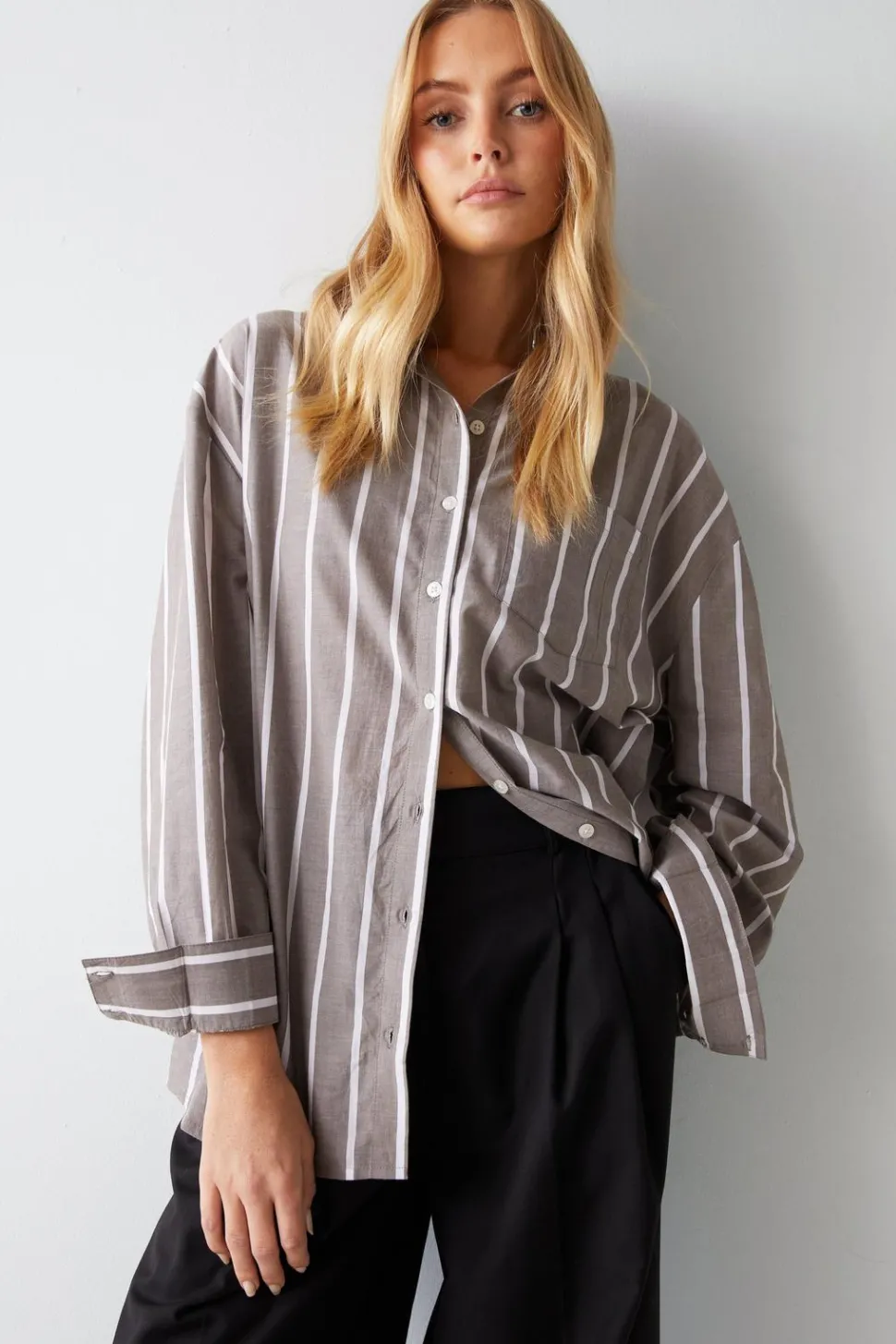 Stripe Oversize Shirt | Nasty Gal