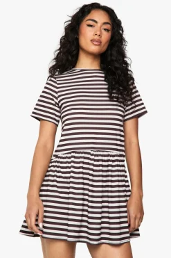 Stripe Oversized T-Shirt Smock Dress | Nasty Gal