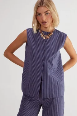 Stripe Sleeveless Vest | Nasty Gal