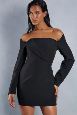 Structured Off Shoulder Mini Dress | Nasty Gal