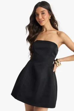 Structured Satin Skater Mini Dress | Nasty Gal