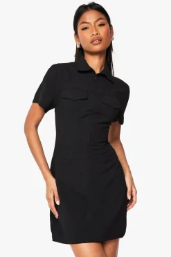 Structured Zip Detail Mini Dress | Nasty Gal