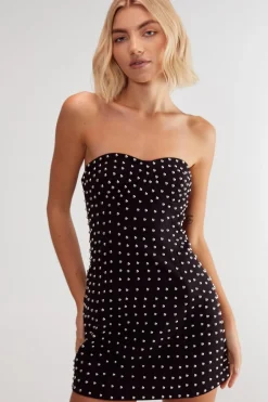 Studded Detail Bustier Dress | Nasty Gal