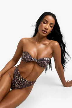 Swimwear Essentials Leopard Print Thong | Nasty Gal