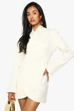 Tailored Collarless Wrap Blazer Dress | Nasty Gal